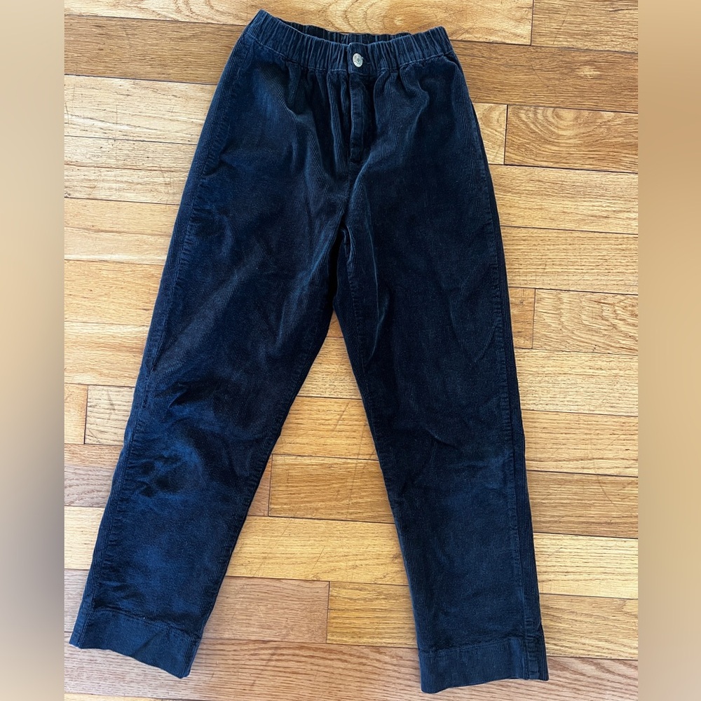 Brandy Melville Blue Corduroy Straight Leg Pants